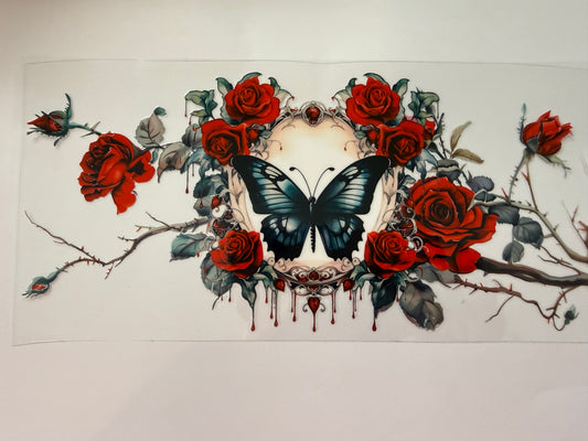 Butterfly and roses wrap