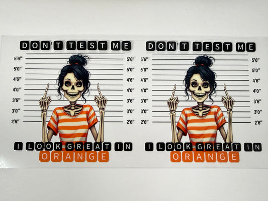 I look good in orange wrap