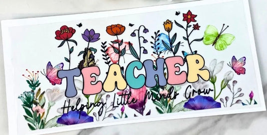 Teacher helping wrap