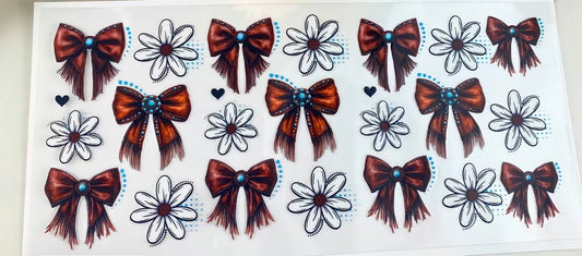 Western bows and flowers