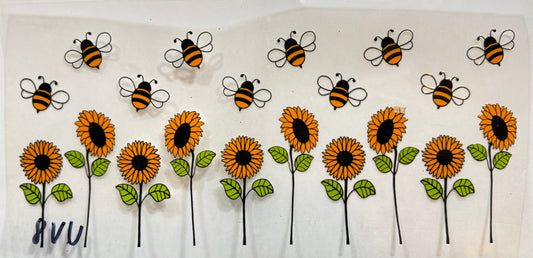 Sunflower and bees wrap