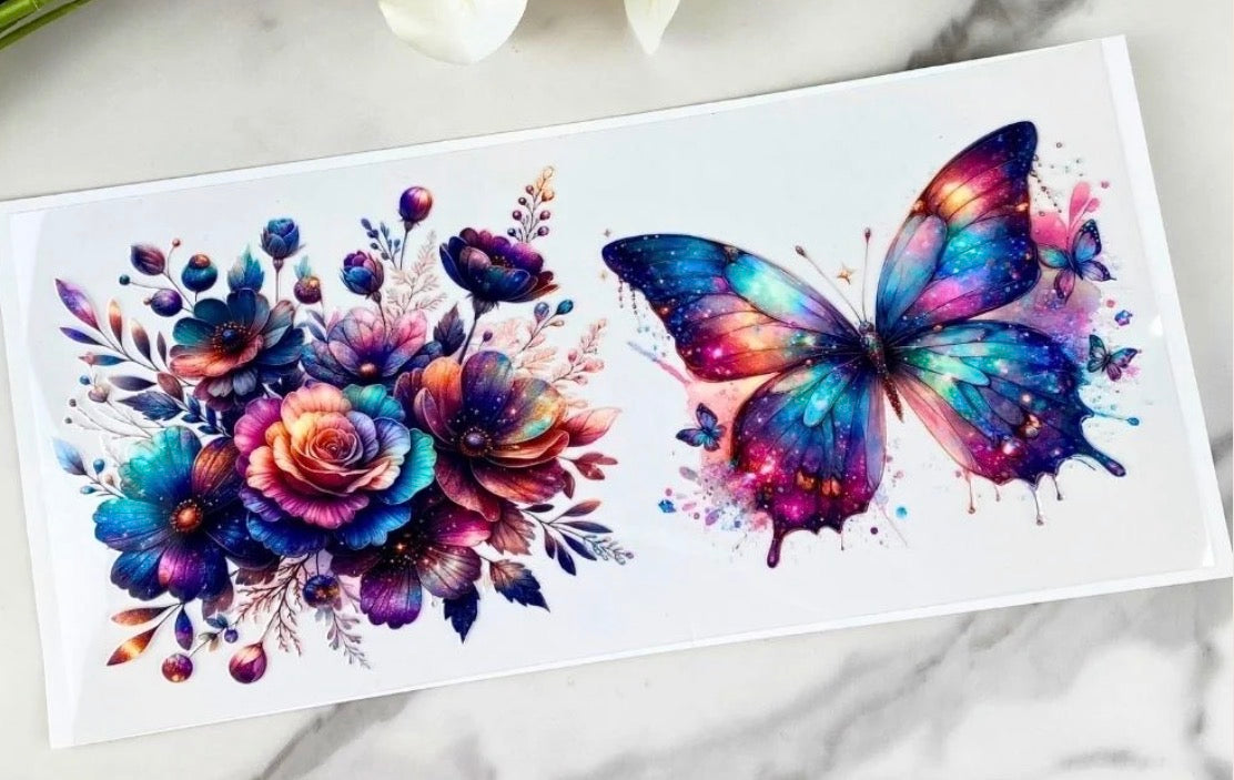 Butterfly and flower wrap
