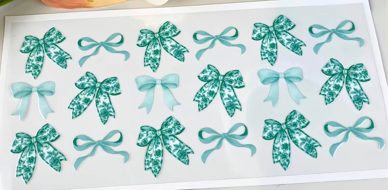 Teal bows wrap