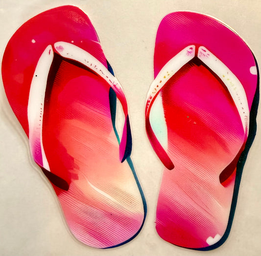 Pink flip flops - 3