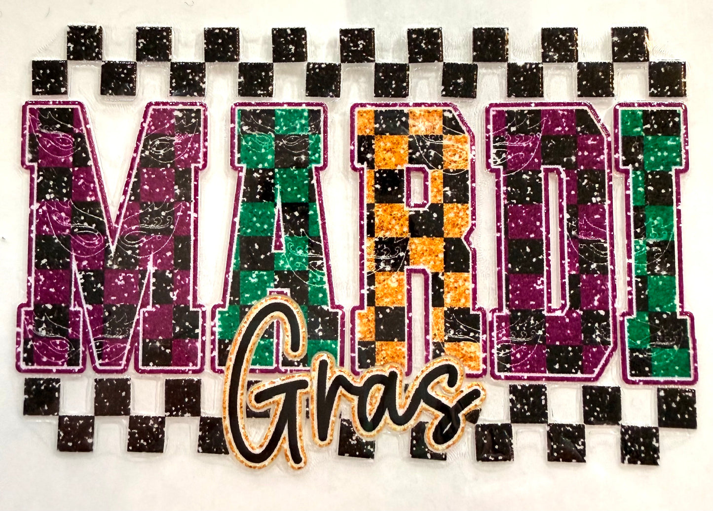 Mardi Gras decal 3.5in
