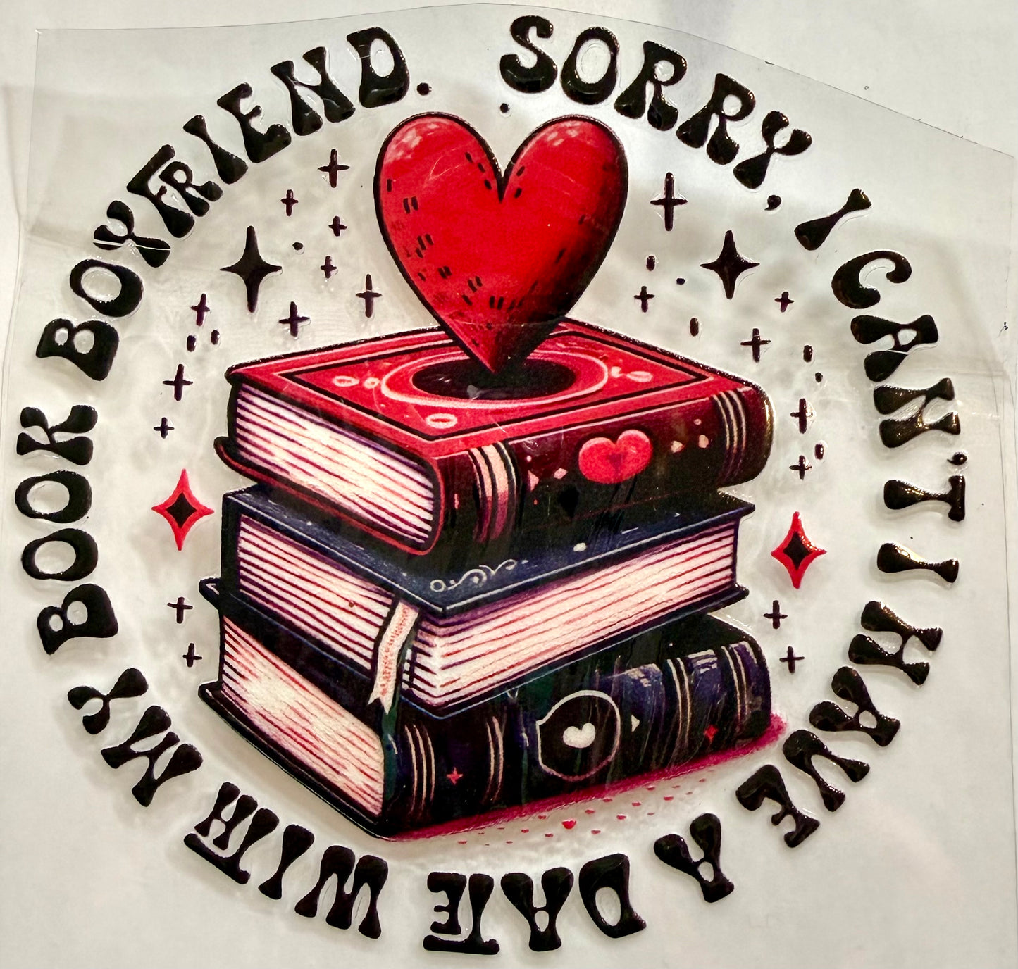 Book boyfriend decal - 4.5