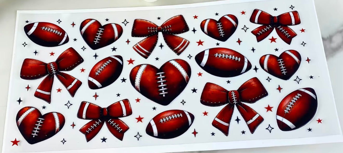 Football with bows wrap