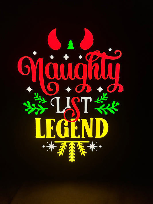 “Naughty List Legend” Lightbox Plate