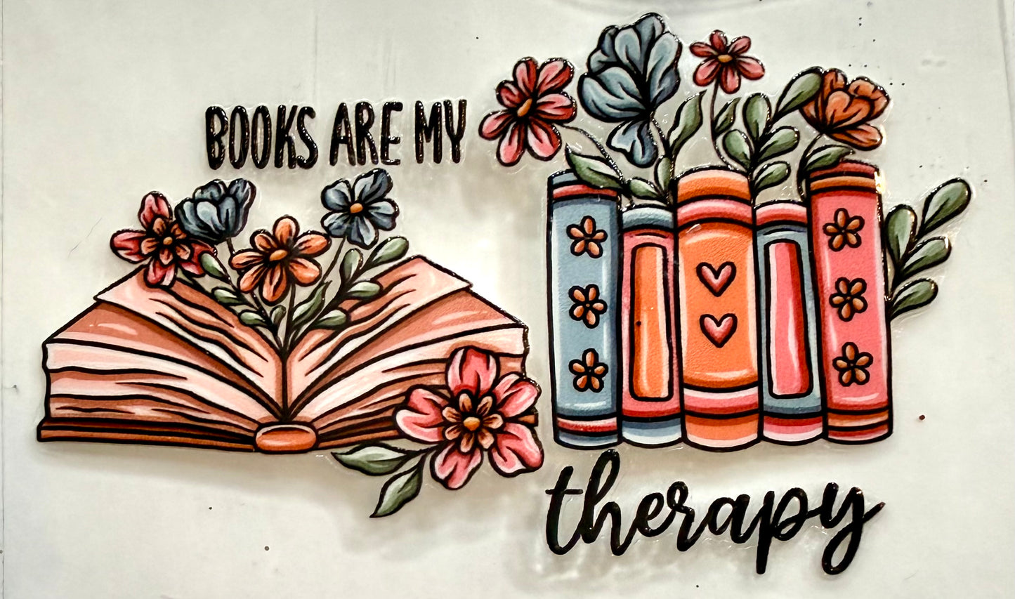 Books are my therapy Decal