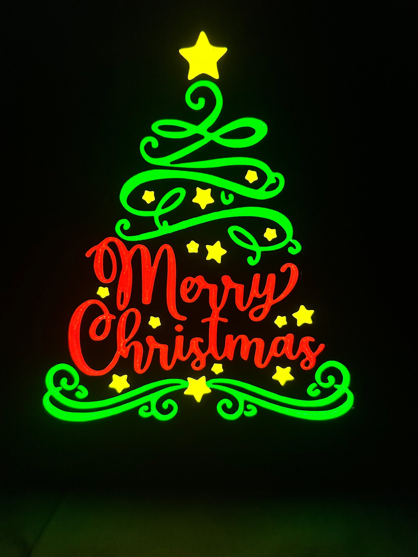 “Merry Christmas” Tree Lightbox Plate