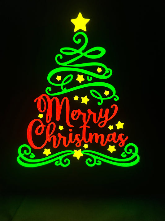 “Merry Christmas” Tree Lightbox Plate