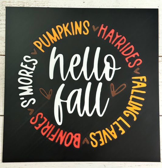 “Hello Fall” plate