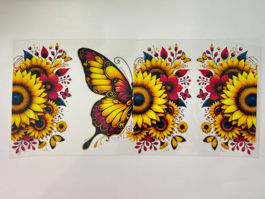 Butterfly and sunflower wrap