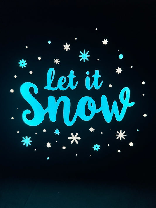 “Let is Snow” Lightbox Plate