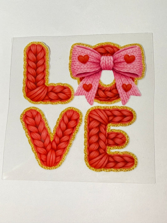Crochet love decal 5.5