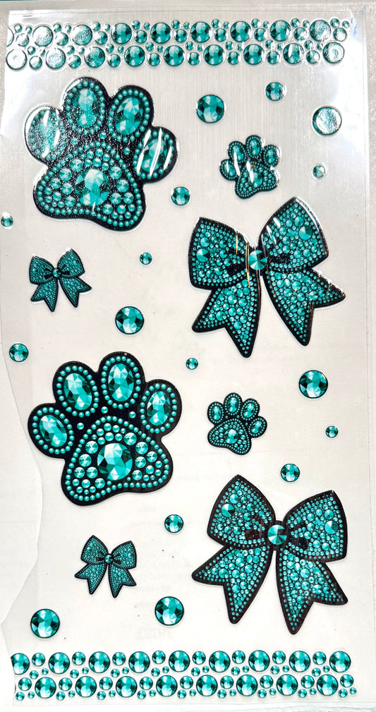 Paws and bows decal sheet