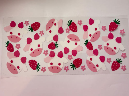 Cow and strawberries wrap