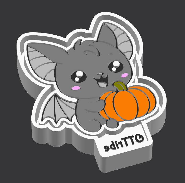 Bat with Pumpkin Mold