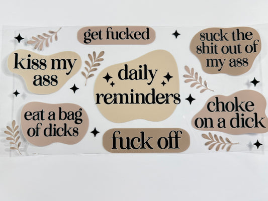 Daily reminders wrap