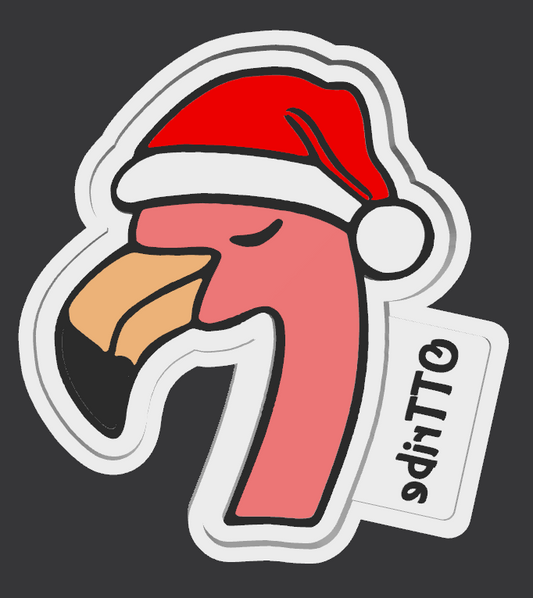 Flamingo Santa Hat