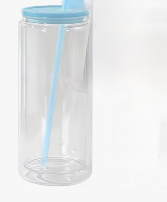 20oz light blue lid Snowglobe