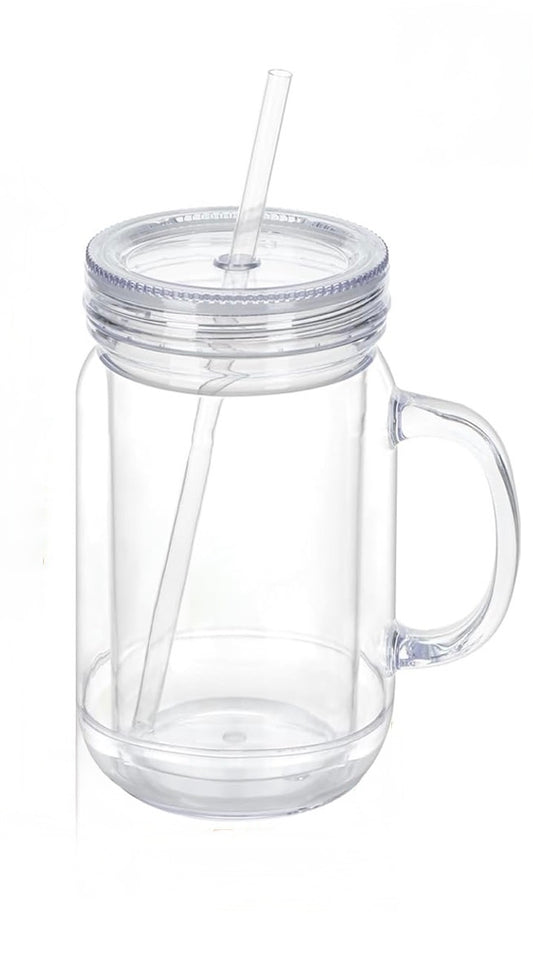 20oz Mason Jar acrylic Snowglobe