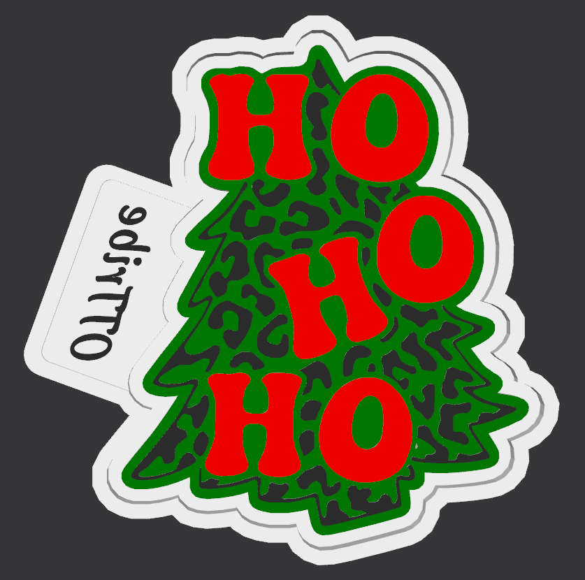 Ho Ho Ho cheetah tree freshie