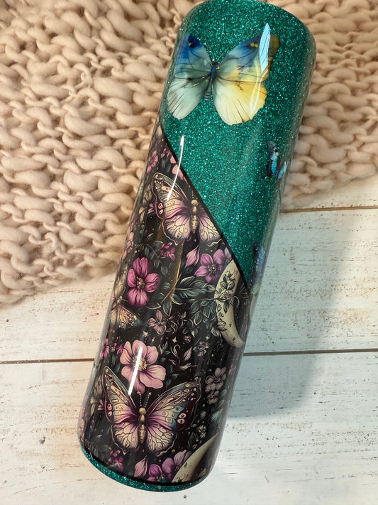 30oz skinny - Butterflies