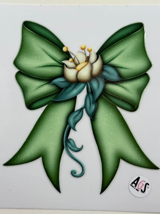 Green bow decal 5
