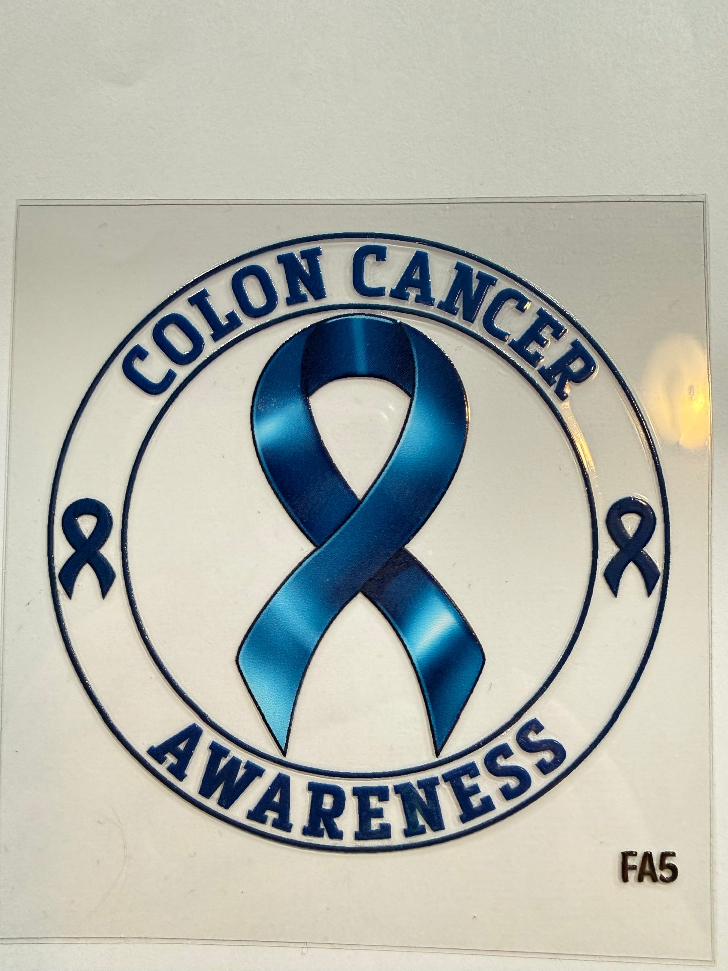 Colon cancer awareness decal