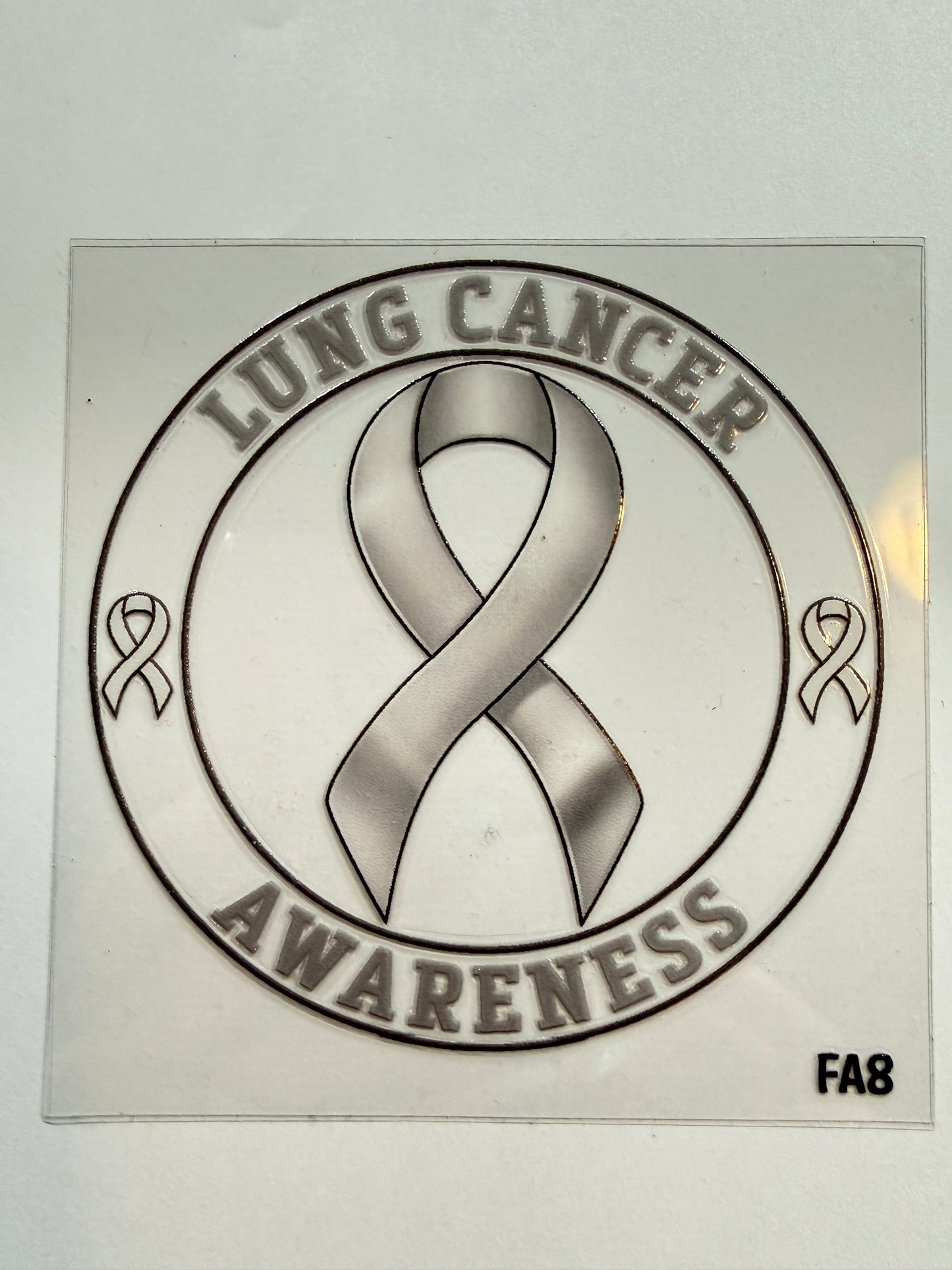 Long cancer awareness decal