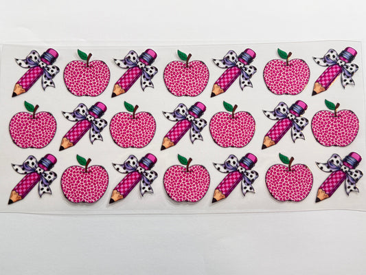 Pencils and apples wrap