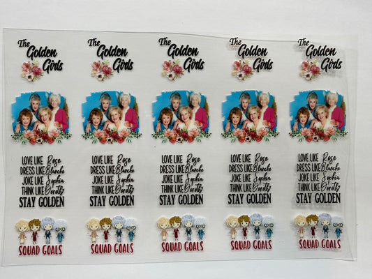 Golden decal sheet