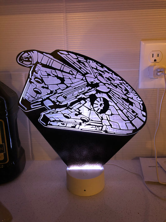 Custom (8”x10”max) LED Acrylic Sign w/ base