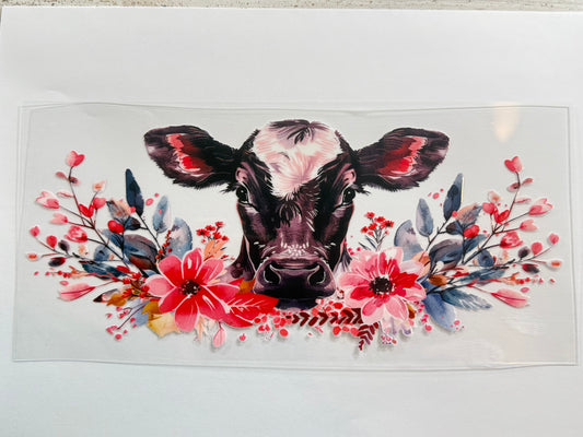 Cow in flowers wrap