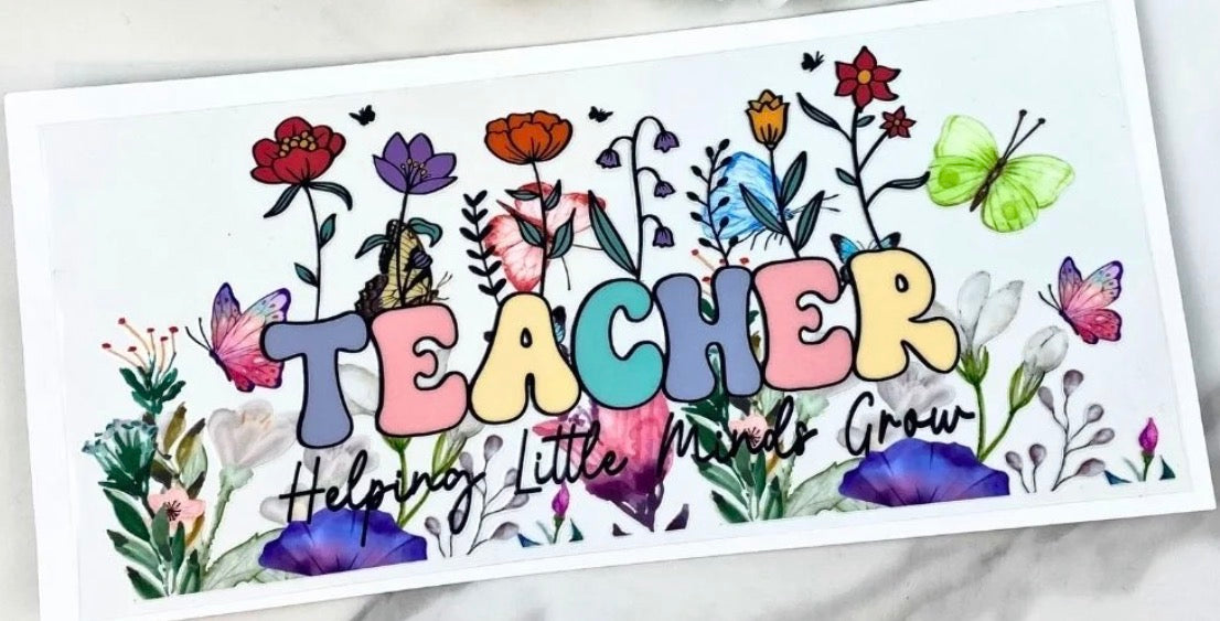 Teacher helping wrap