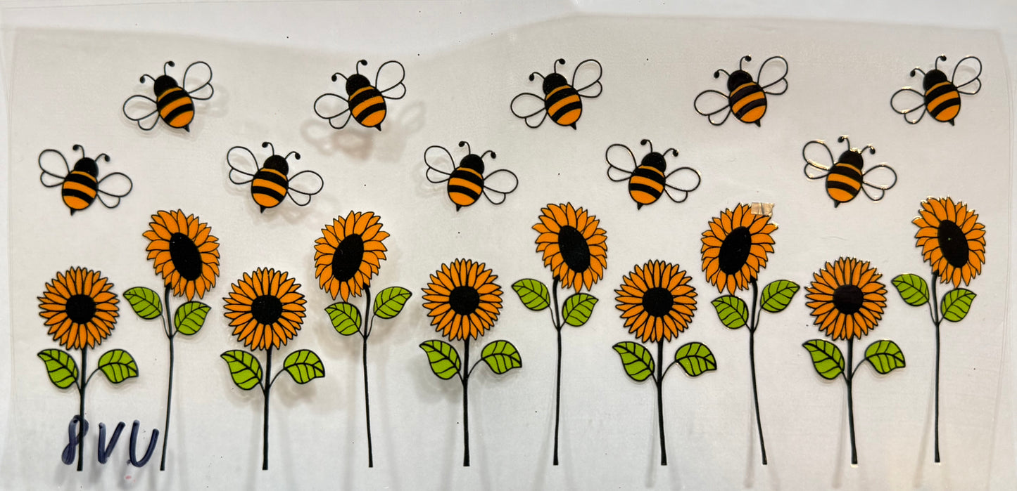 Sunflower and bees wrap