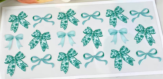 Teal bows wrap