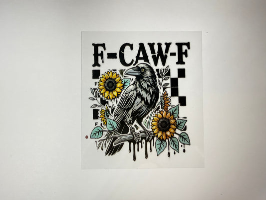F-caw-f with flowers decal 3.5