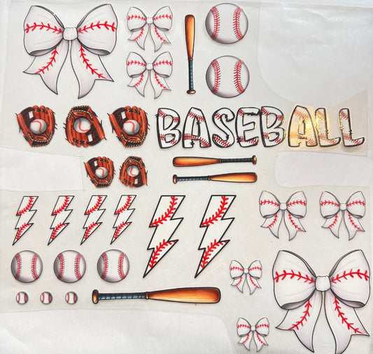 Baseball decal sheet