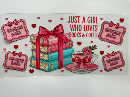 Girl who loves books and coffee wrap