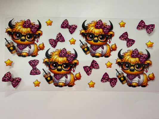 Cow in glasses wrap