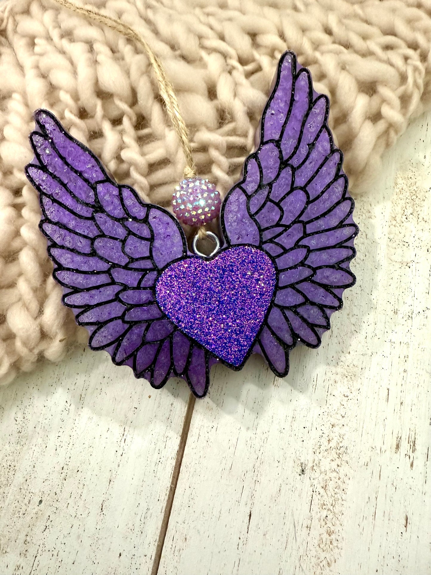 Custom freshie - angel wings