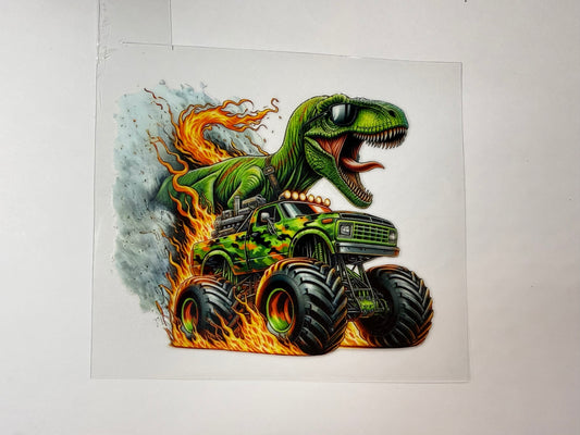 Monster truck Dino decal 3.5
