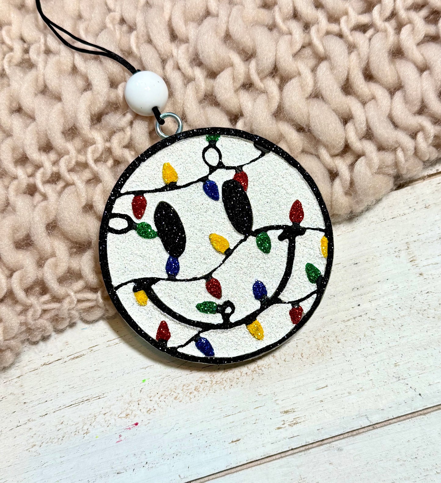 Christmas lights smiley freshie