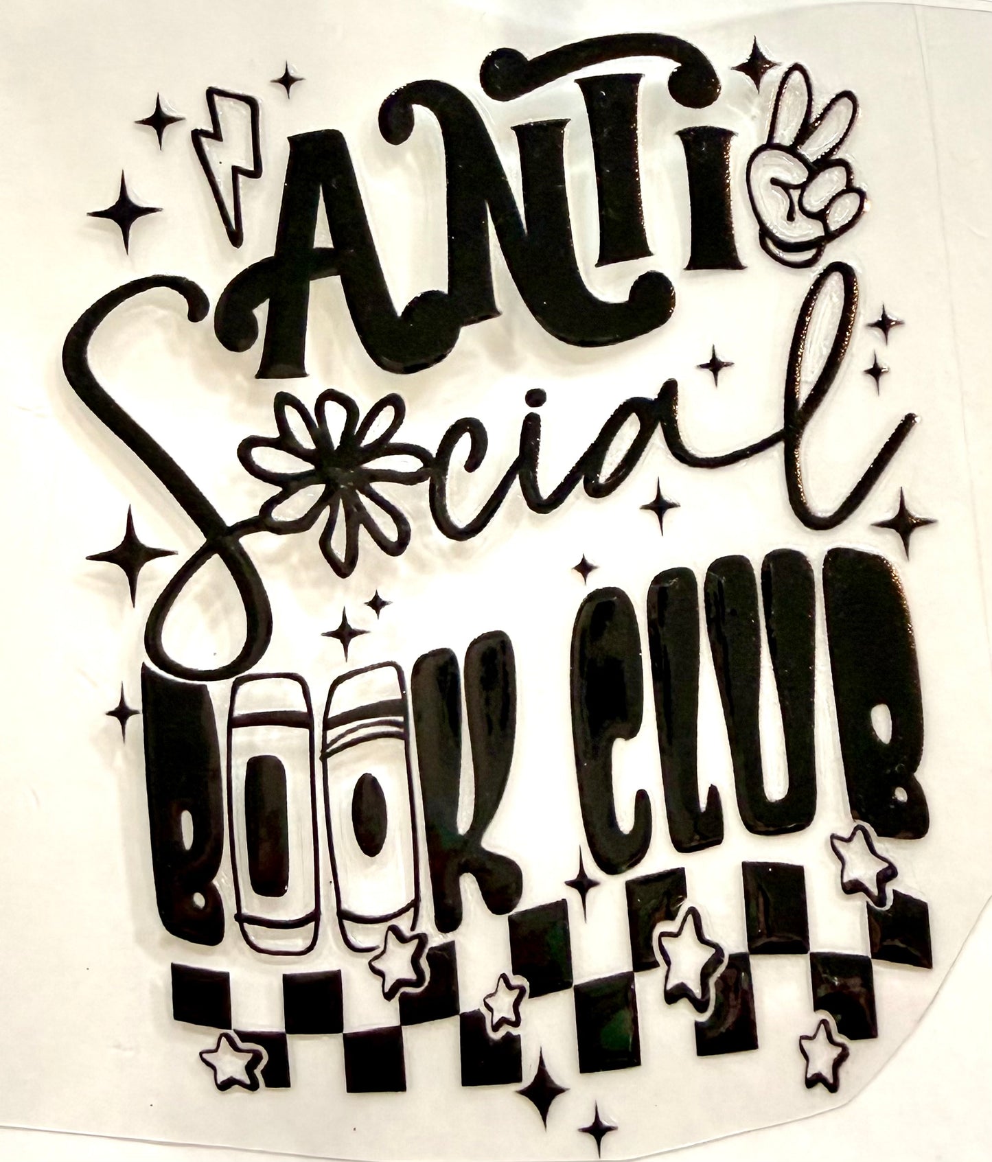 Anti-social book club decal - 4