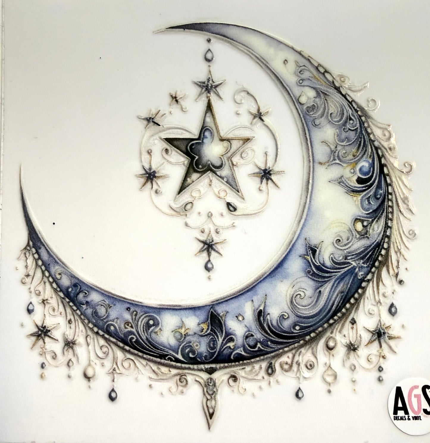 Moon decal 3.5in