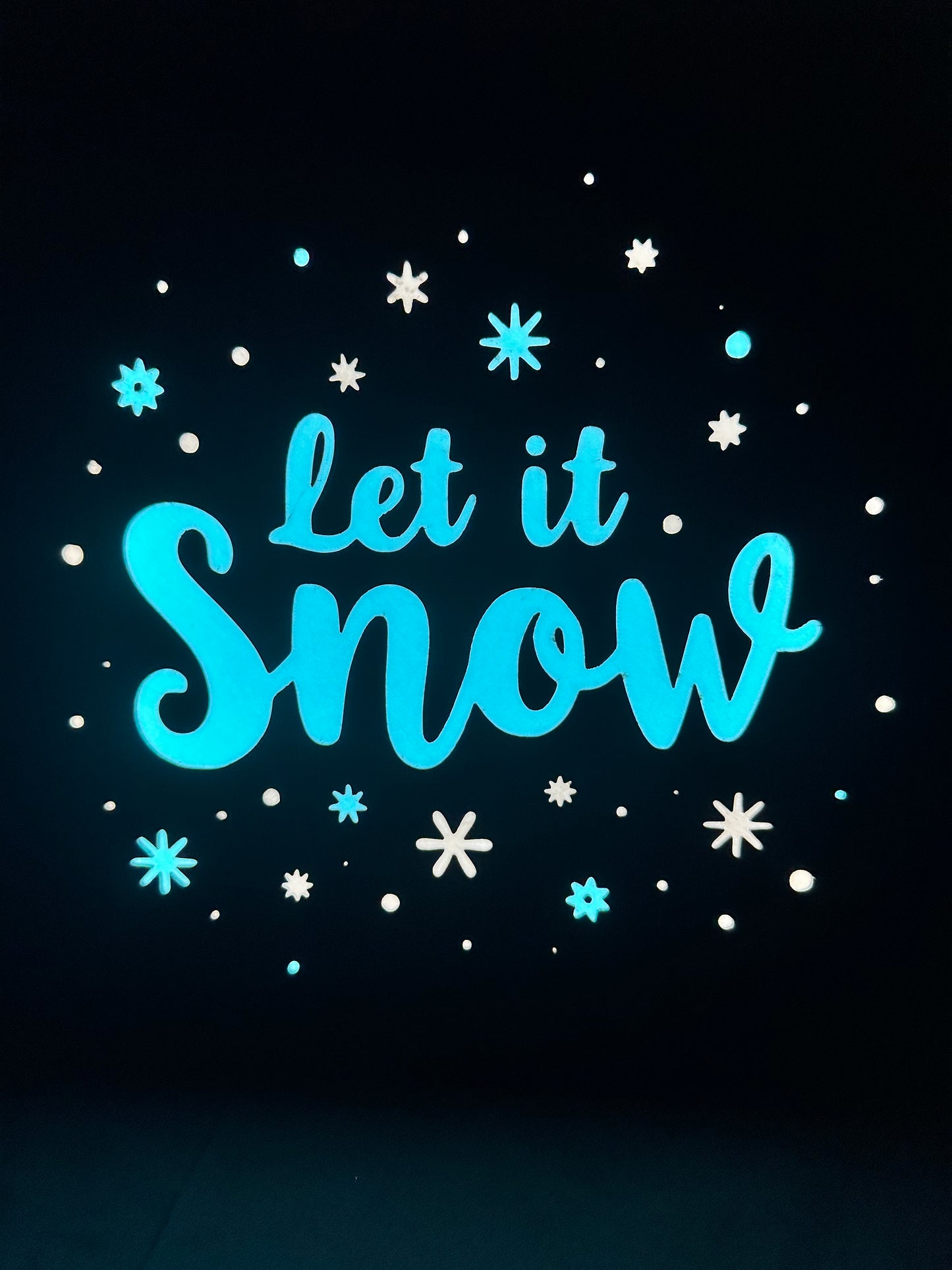 “Let is Snow” Lightbox Plate