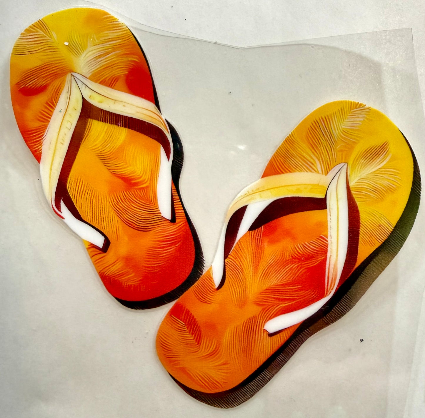 Orange flip flop decal 3