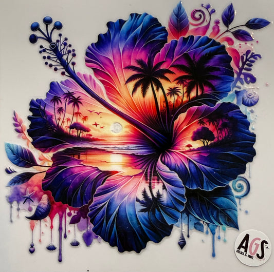 Hawaii flower decal -3